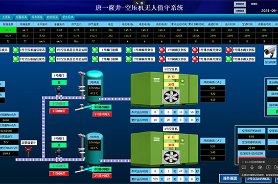 廣眾空壓機無人值守系統顯示圖
